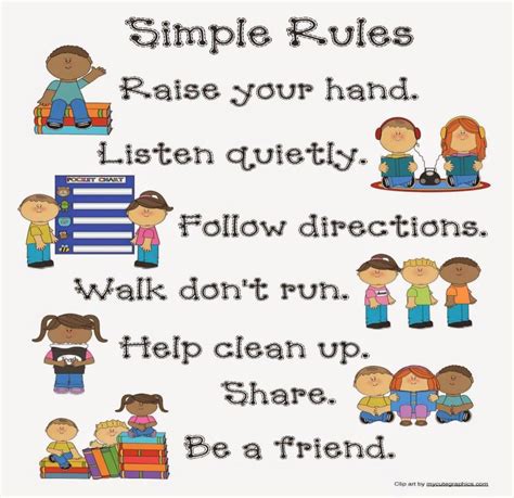 Simple Rules Poster Classroom Freebies