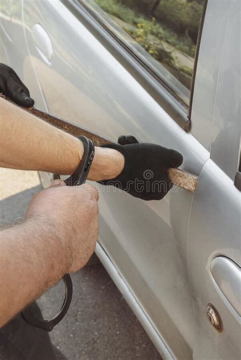 Car Theft Stock Photo Image Of Breaking Hold Guard 253211446