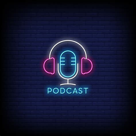 Podcast Neon Signs Style Text Vector 2185812 Vector Art At Vecteezy