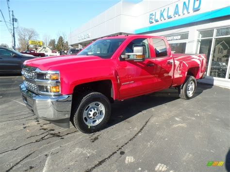 2019 Red Hot Chevrolet Silverado 2500hd Work Truck Double Cab 4wd