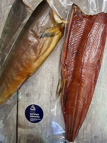 Пласт кеты холодного копчения в вакууме 1 кг. Картинка - Пласт кеты холодного копчения в вакууме 1 кг.