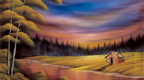 Bob Ross Way Of Painting Evening At Sunset