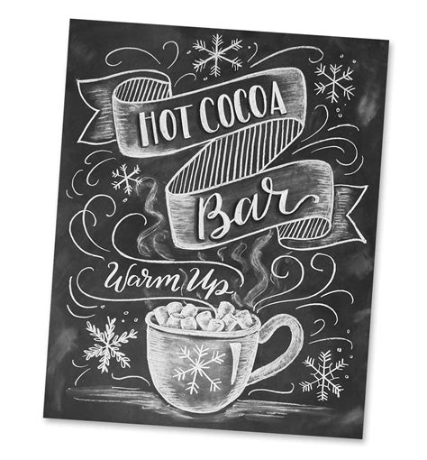 Diy Hot Cocoa Bar Chalkboard Sign Lily And Val Living