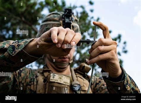 Us Marine Corps Lance Cpl Adam Pritchard A Machine Gunner With