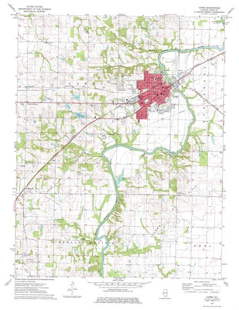 Carmi Topographic Map 124000 Scale Illinois