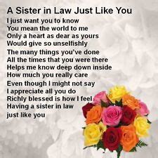 When my brother brought home his bride, who knew that she would become the family's pride? Sister in Law Poems Free | ... Coaster - Sister in Law ...