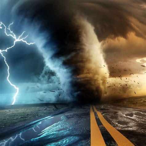 Tornado And Lightning Wall Art Photography