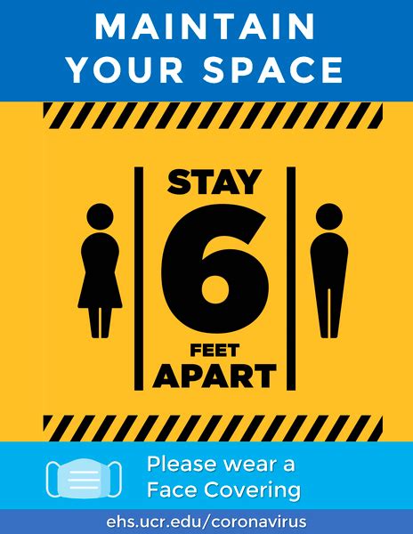 Covid 19 Sign Stay 6 Feet Apart Environmental Health And Safety
