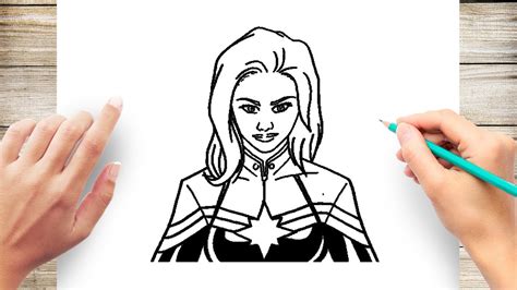 How To Draw Captain Marvel Youtube