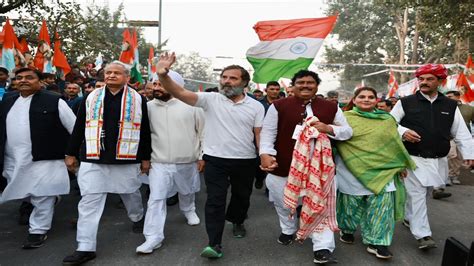 Rahul Gandhi Led Bharat Jodo Yatra Concludes Its Rajasthan Leg Covers Nearly 485 Km In 15