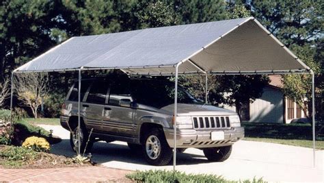 Steel Frame Carport Canopy Tent Silver Top 10