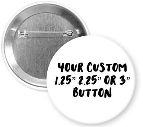 Custom Pin Buttons Badge Personalized Pins Three Sizes Etsy