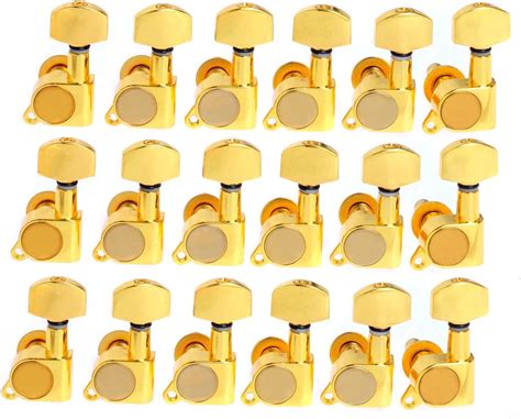 18l Gold Inline Guitar String Tuning Pegs Tuners Machine Heads New Musical Instruments