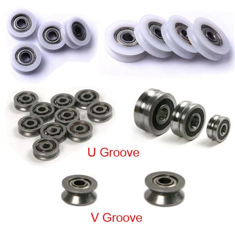 Uv Grooved Nylon Pulley Wheels Roller Rope Ball Bearing Wire Guide