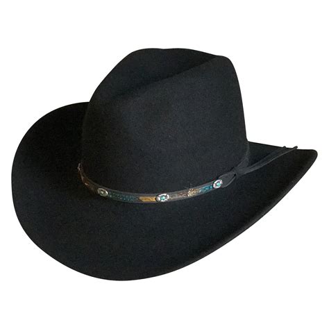 Rockmount Crushable Black Felt Denver Western Cowboy Hat
