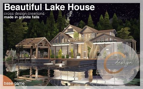 Beautiful Lake House At Cross Design Sims 4 Updates