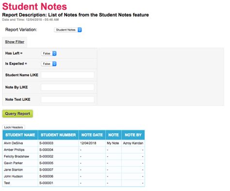 Student Notes Report Quickschools Blog