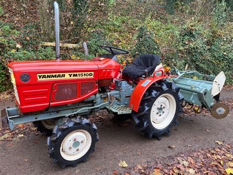 Yanmar Ym1510d 4wd Compact Tractor And 4ft Rotavator Tiller Watch