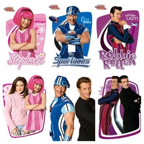 From Lazytown The Hosts Stephanie Sportacus Robbie Rotten From