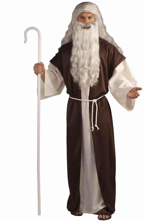 Biblical Shepherd Robe Costume Wattached Hood Overcoat Adult