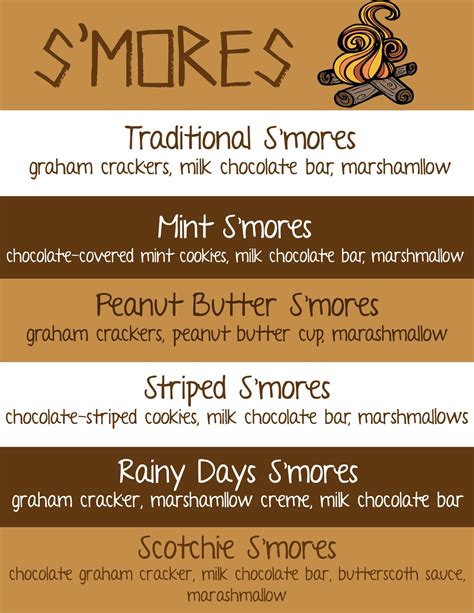 Mommy And Things Smores Bar And Free Recipe Printable
