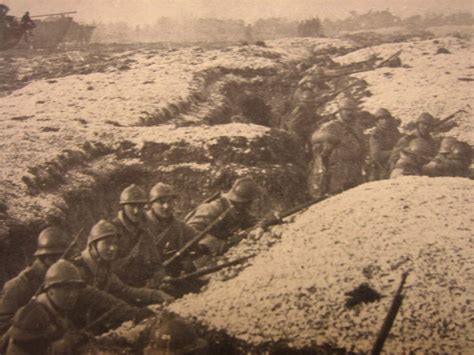 World War 1 Trench Warfare Forced Made To To Shelter In Trenches As