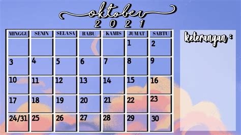 Download Mentahan Kalender 2021