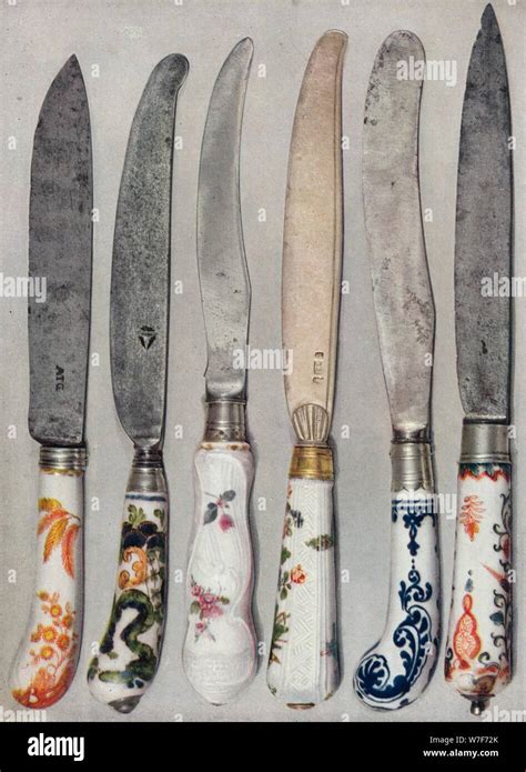 Porcelain Knife Handles 1912 Artist Unknown Stock Photo Alamy