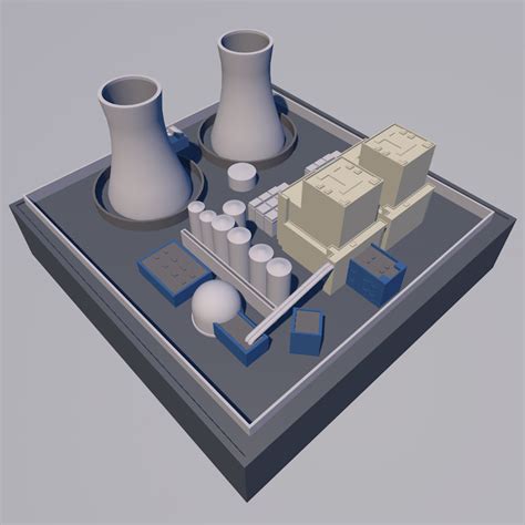 3d Mini Nuclear Power Plant Model