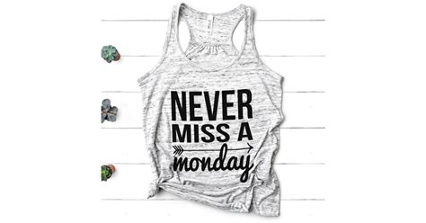 Never Miss A Monday Workout Quote Tank Top Zazzle