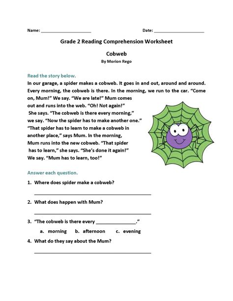 Analysis of the poems, practice questions, details of the content like the jobs of people, village descriptions etc. 2nd Grade Reading Worksheets - Best Coloring Pages For Kids