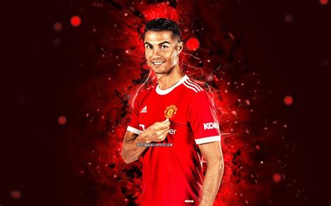 Download Wallpapers 4k Cristiano Ronaldo Manchester United Football