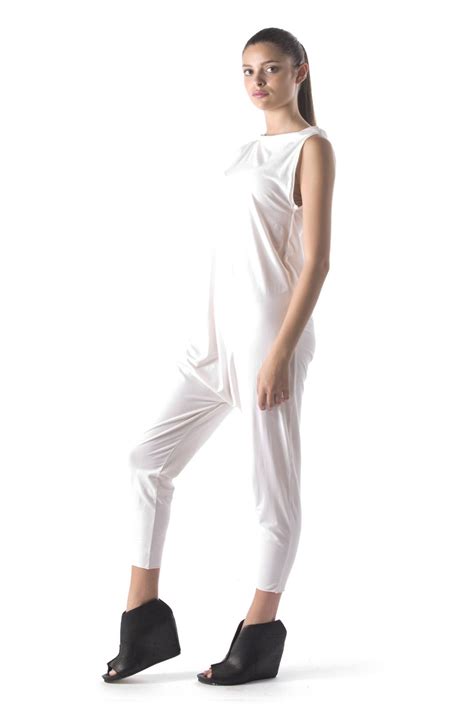 Squared Overall White Linen Lemuria ® Official Store