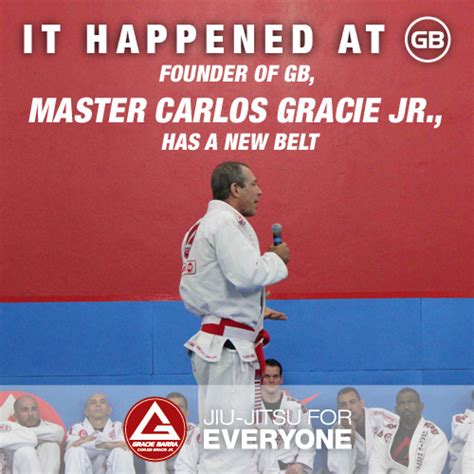 Founder Of Gb Master Carlos Gracie Jr Has A New Belt Gracie Barra