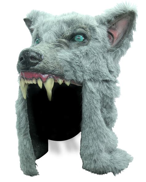 Wolf´s Warrior Helmet Wolf Mask With Faux Fur Horror