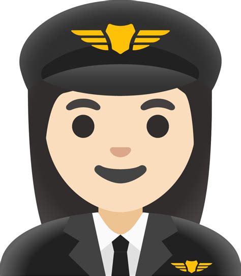 Woman Pilot Light Skin Tone Emoji Download For Free Iconduck