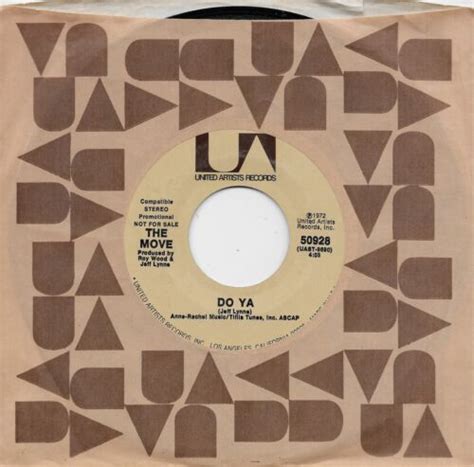 The Move Do Ya Rare Promo 45 From 1972 Roy Wood Jeff Lynne Ebay