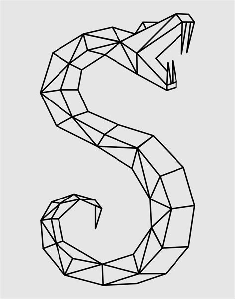 Geometric Snake Designed By Fabrejunior Geometric Shapes Art