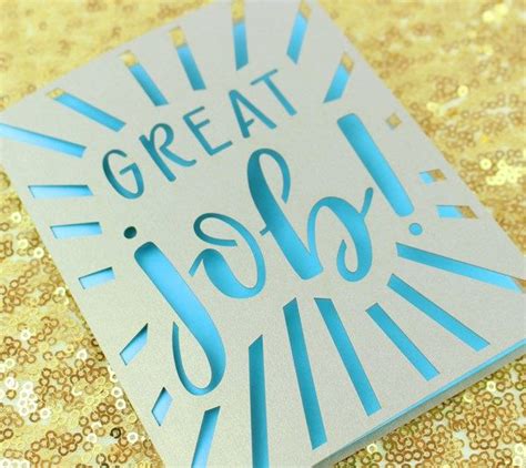 This Easy To Assemble Card Is Great Congratulations For A Job Well Done