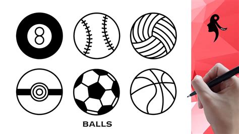 How To Draw Sports Balls Step By Step Youtube