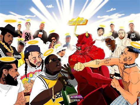Ghetto Heaven Tupac And Biggie Mac Dre Cartoon Art