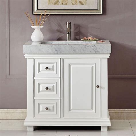 36 Modern Single Bathroom Vanity White