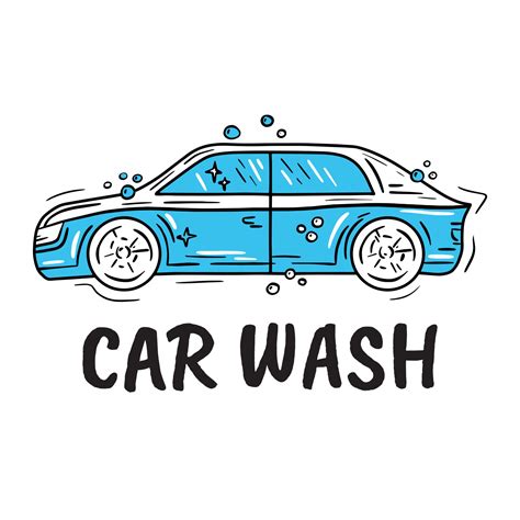Car Wash Logo With Bubbles In Doodle Style 3175257 Vector Art At Vecteezy
