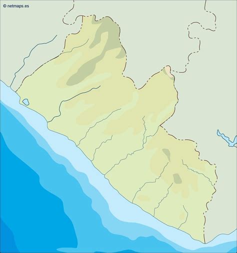 Liberia Illustrator Map Digital Maps Netmaps Uk Vector Eps Wall Maps