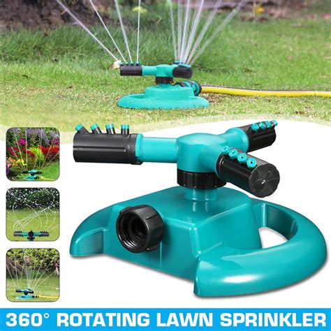Lawn Sprinkler Plastic Garden Water Three Arm 360 Rotating Sprin 2021新発