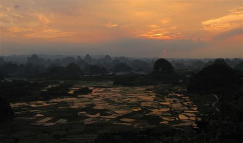 Photo Image And Picture Of Sunset Scenery Of Guilin