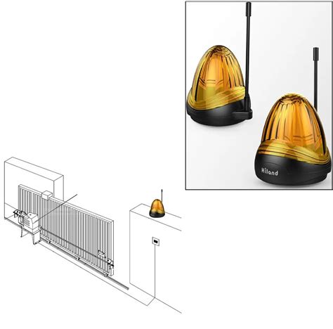 Hiland F6000 Hot Selling 12 240v Acdc Warning Flash Lamp For Gate