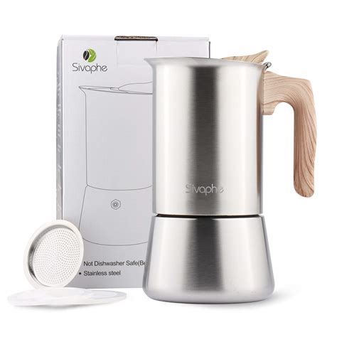 Buy Stainless Steel Stovetop Espresso Coffee Maker 6cups Espresso Pot