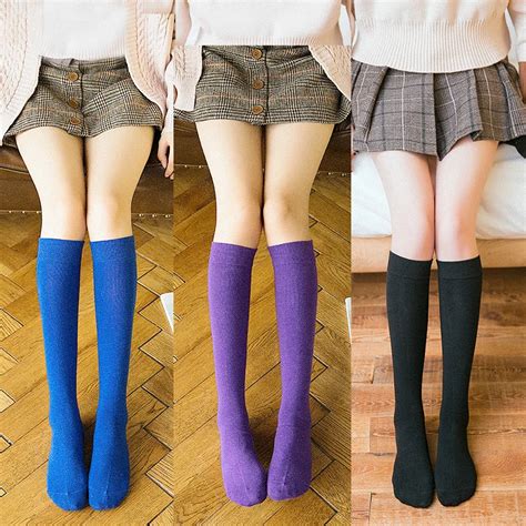 Sexy Medias Fashion Striped Knee Socks Women Cotton Thigh High Over The Knee Stockings For