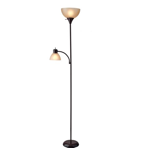 Mainstays 72 Combo Floor Lamp With Adjustable Reading Lamp Brown